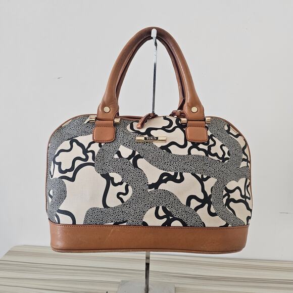 Tous Kaus Vintage Beard Print Satchel Large Handbag - Picture 10 of 10